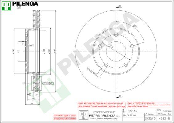 Pilenga V892 - Discofreno autozon.pro