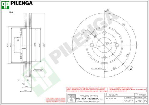 Pilenga V883 - Discofreno autozon.pro