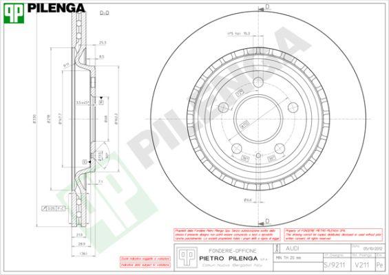 Pilenga V211 - Discofreno autozon.pro