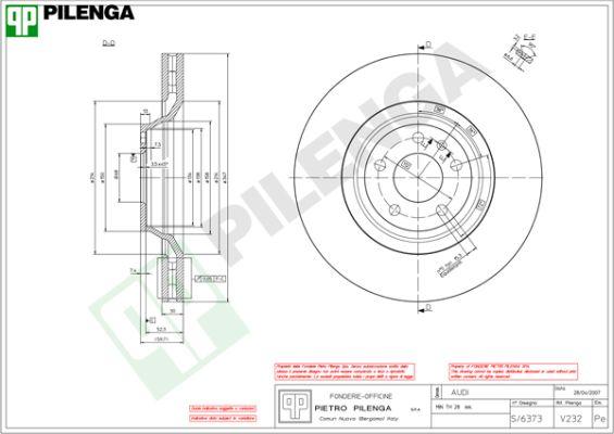 Pilenga V232 - Discofreno autozon.pro