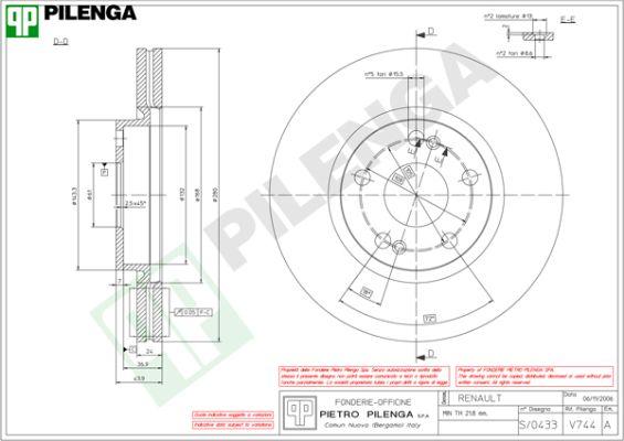 Pilenga V744 - Discofreno autozon.pro