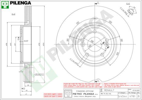 Pilenga V781 - Discofreno autozon.pro