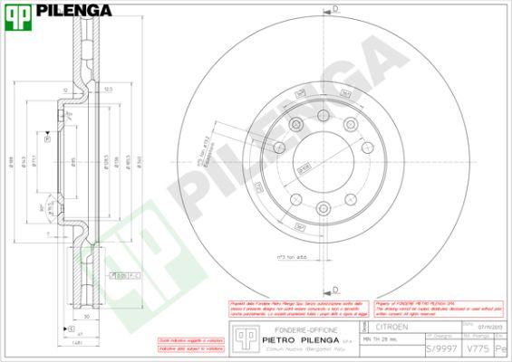 Pilenga V775 - Discofreno autozon.pro