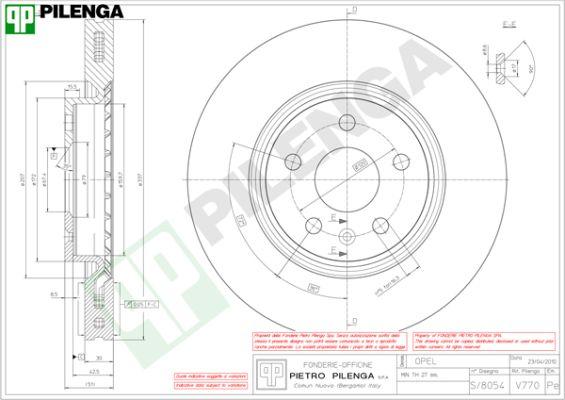 Pilenga V770 - Discofreno autozon.pro