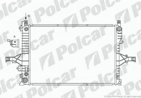 Polcar 908008-3 - Radiatore, Raffreddamento motore autozon.pro