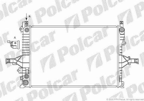 Polcar 908008-2 - Radiatore, Raffreddamento motore autozon.pro