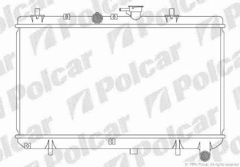 Polcar 411608-2 - Radiatore, Raffreddamento motore autozon.pro