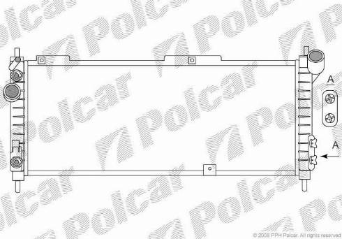 Polcar 555508A6 - Radiatore, Raffreddamento motore autozon.pro