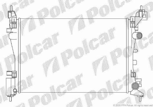 Polcar 555808-2 - Radiatore, Raffreddamento motore autozon.pro