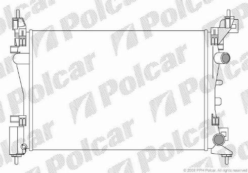 Polcar 555808A2 - Radiatore, Raffreddamento motore autozon.pro