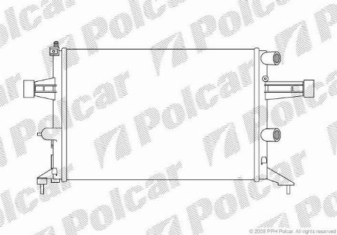 Polcar 550808-9 - Radiatore, Raffreddamento motore autozon.pro