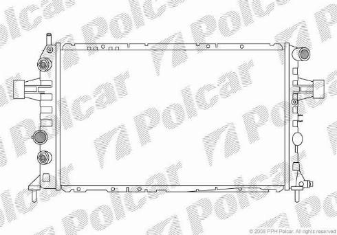 Polcar 550808-3 - Radiatore, Raffreddamento motore autozon.pro