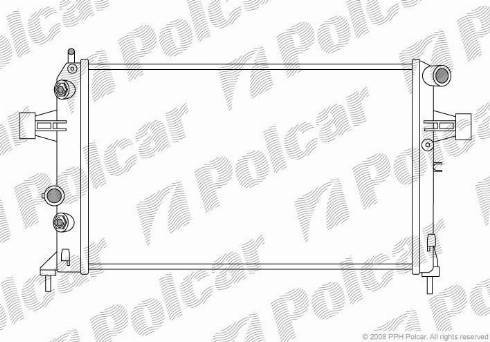 Polcar 550808-2 - Radiatore, Raffreddamento motore autozon.pro