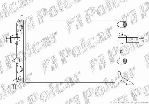 Polcar 550808A9 - Radiatore, Raffreddamento motore autozon.pro