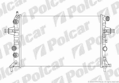 Polcar 550808A2 - Radiatore, Raffreddamento motore autozon.pro