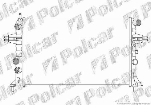 Polcar 550808B2 - Radiatore, Raffreddamento motore autozon.pro