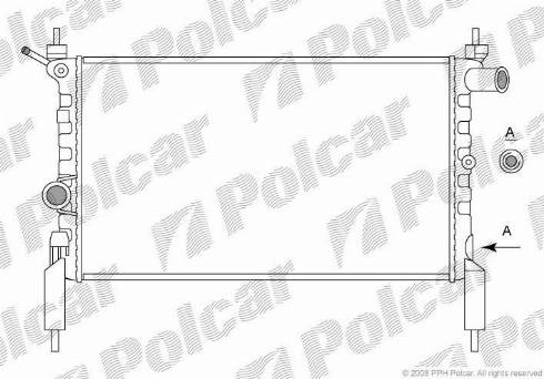 Polcar 550708-1 - Radiatore, Raffreddamento motore autozon.pro