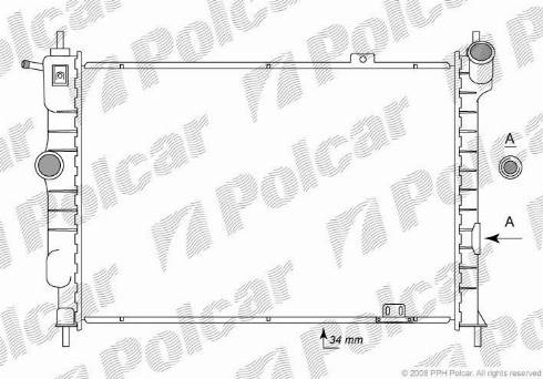 Polcar 550708-3 - Radiatore, Raffreddamento motore autozon.pro