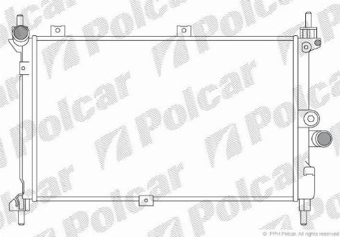 Polcar 550708A4 - Radiatore, Raffreddamento motore autozon.pro