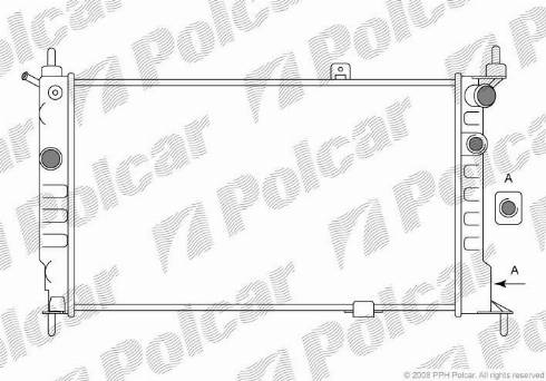 Polcar 550708A5 - Radiatore, Raffreddamento motore autozon.pro