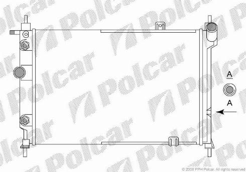 Polcar 550708A6 - Radiatore, Raffreddamento motore autozon.pro