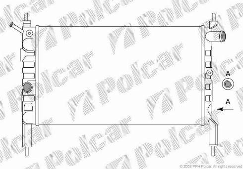 Polcar 550708A1 - Radiatore, Raffreddamento motore autozon.pro