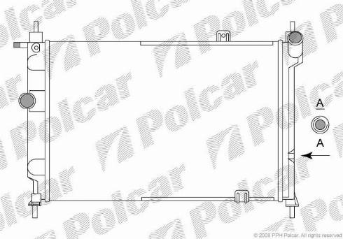 Polcar 550708A3 - Radiatore, Raffreddamento motore autozon.pro