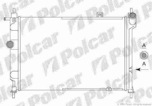 Polcar 550708A2 - Radiatore, Raffreddamento motore autozon.pro