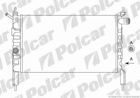 Polcar 550708B1 - Radiatore, Raffreddamento motore autozon.pro