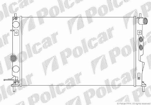 Polcar 551608A4 - Radiatore, Raffreddamento motore autozon.pro