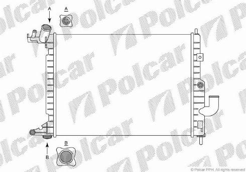 Polcar 551608A8 - Radiatore, Raffreddamento motore autozon.pro