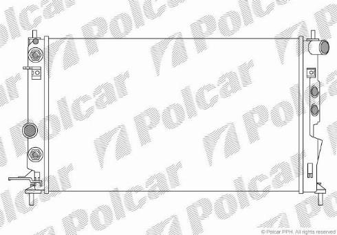 Polcar 551608A3 - Radiatore, Raffreddamento motore autozon.pro