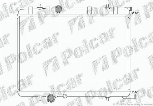 Polcar 579008-2 - Radiatore, Raffreddamento motore autozon.pro