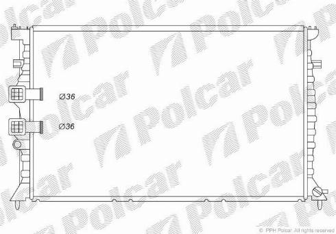 Polcar 5746087X - Radiatore, Raffreddamento motore autozon.pro