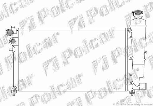 Polcar 570608-5 - Radiatore, Raffreddamento motore autozon.pro