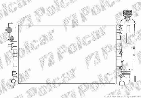 Polcar 570608-6 - Radiatore, Raffreddamento motore autozon.pro