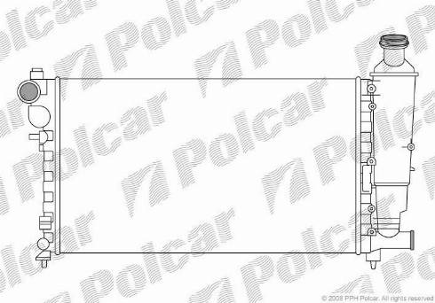 Polcar 5706087X - Radiatore, Raffreddamento motore autozon.pro