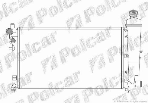 Polcar 570608-7 - Radiatore, Raffreddamento motore autozon.pro