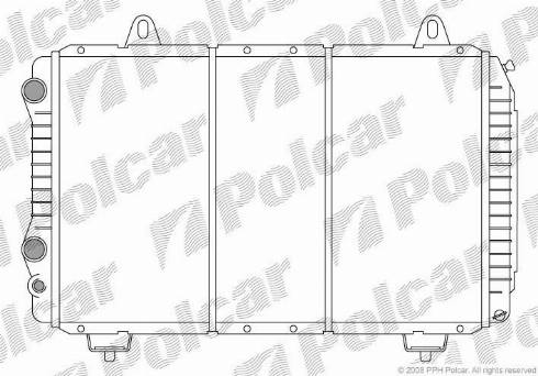 Polcar 570108-3 - Radiatore, Raffreddamento motore autozon.pro