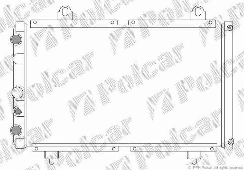 Polcar 570108A3 - Radiatore, Raffreddamento motore autozon.pro