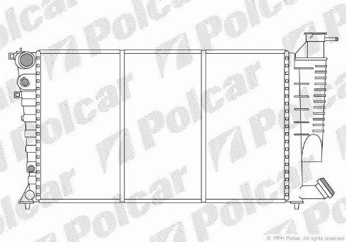 Polcar 5708081X - Radiatore, Raffreddamento motore autozon.pro