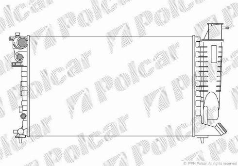 Polcar 570808A1 - Radiatore, Raffreddamento motore autozon.pro