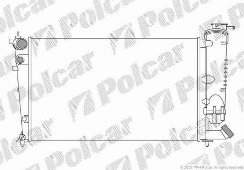 Polcar 570708-3 - Radiatore, Raffreddamento motore autozon.pro