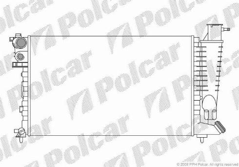 Polcar 570708-2 - Radiatore, Raffreddamento motore autozon.pro