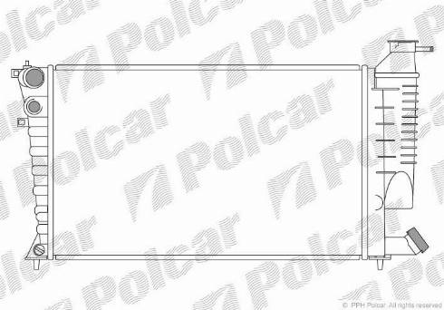 Polcar 570708A6 - Radiatore, Raffreddamento motore autozon.pro