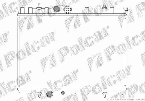 Polcar 571008-2 - Radiatore, Raffreddamento motore autozon.pro