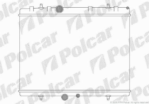 Polcar 571008A4 - Radiatore, Raffreddamento motore autozon.pro