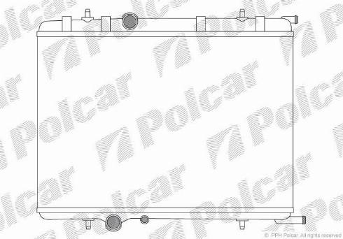 Polcar 571008A5 - Radiatore, Raffreddamento motore autozon.pro