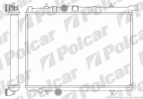 Polcar 572308-2 - Radiatore, Raffreddamento motore autozon.pro