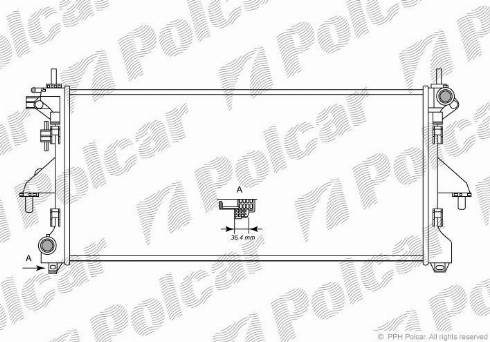 Polcar 577008-1 - Radiatore, Raffreddamento motore autozon.pro